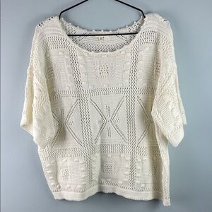 NWT Jodifl White Knit Sweater Size M